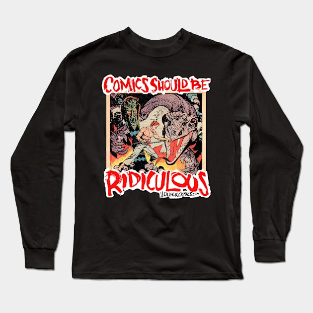 Comics Should Be Ridiculous: Joe Kubert Long Sleeve T-Shirt by Eleven O'Clock Comics